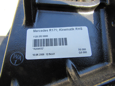 Mercedes R171 Roof Hinges (Pair) SLK280 SLK300 SLK350 SLK55 17179013405